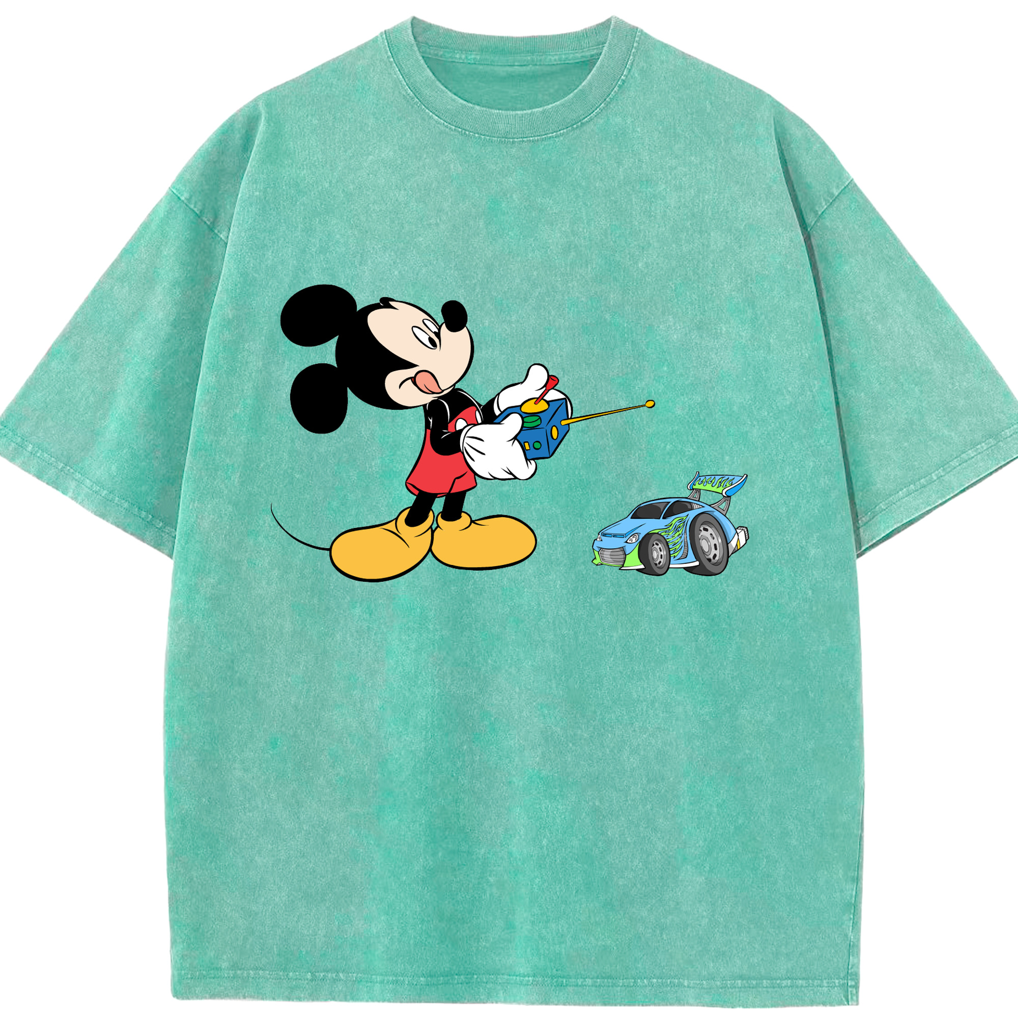 （画像用） ミッキーマウス Mickey Mouse 綿100% ヴィンテージ風 半袖Tシャツ（フロントプリント）